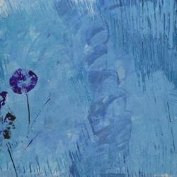 flowers on blue